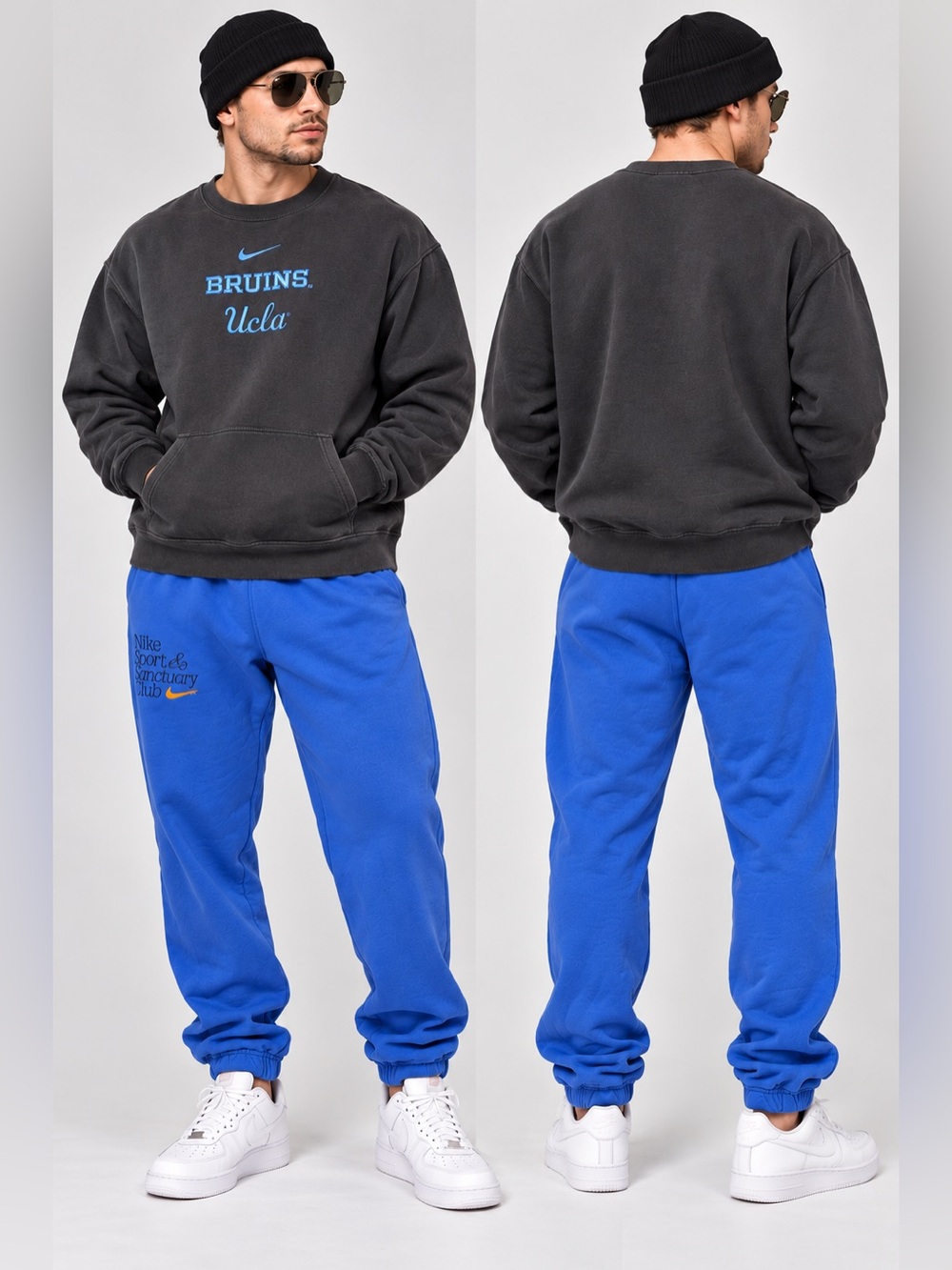 Nike UCLA Bruins Campus Block Club Crewneck and sweats, with front pocket ..